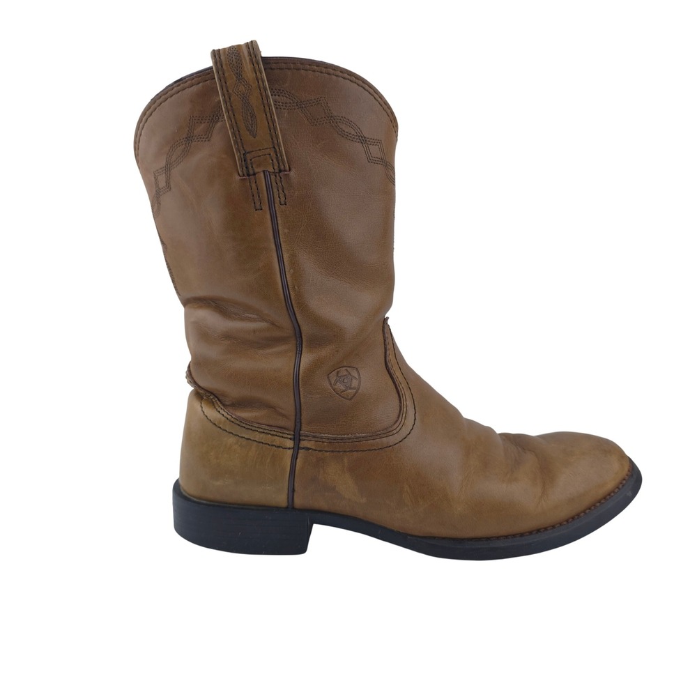 Ariat Heritage Roper Boots Women 8.5B Brown Leather Western 10005967